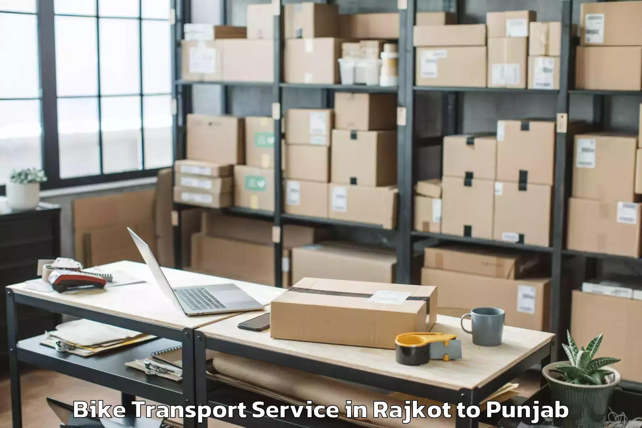 Affordable Rajkot to Talwara Bike Transport